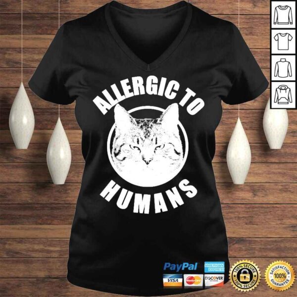 Allergic To Humans Cats Allergic Cats Shirt - Image 2