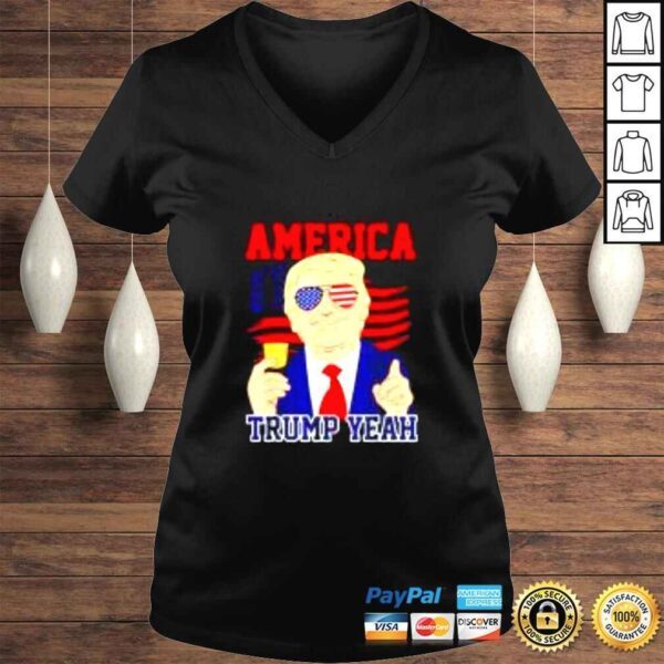 America Trump yeah American flag shirt - Image 2