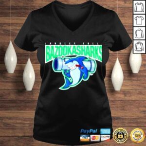 VLadies American Dad Bazooka Sharks shirt