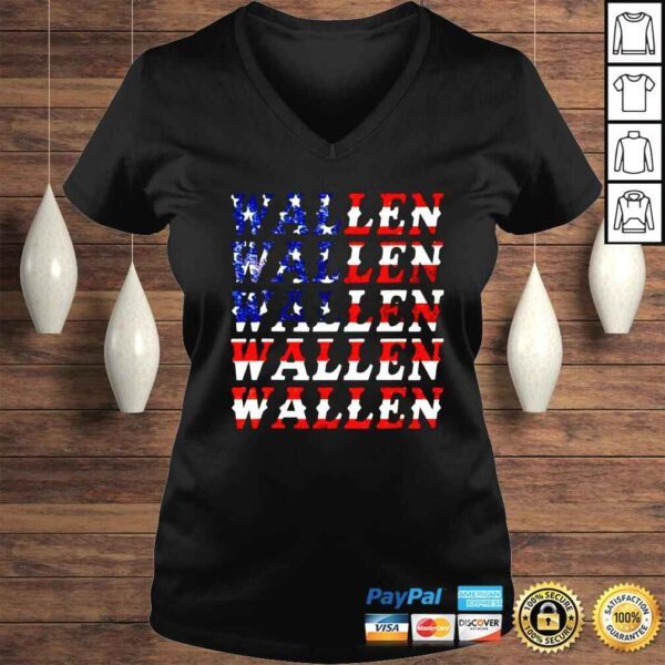 American Flag Red White Blue Merch Outfit Cute Wallen shirt - Image 2