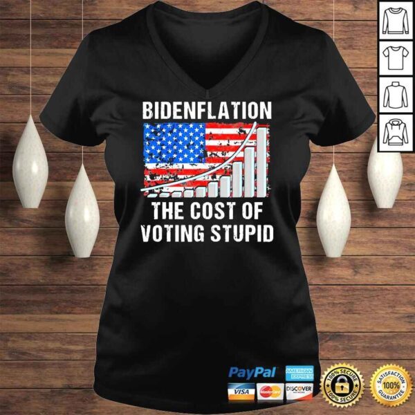 American Flag With Inflation Graph Biden Flation Shirt - Image 2