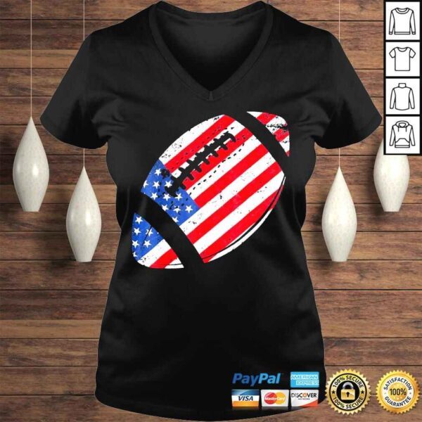 American Football patriotic 4th july American usa flag shirt - Image 2