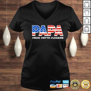 VLadies American flag papa man myth legend shirt