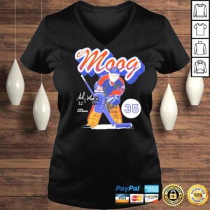 VLadies Andy Moog Edmonton Retro Script Hockey Signatures Shirt