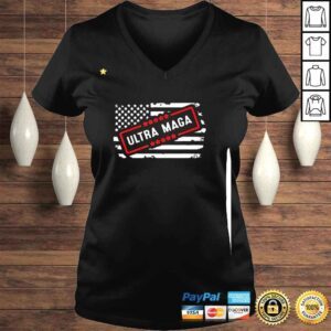 VLadies Anti Joe Biden Ultra Maga USA Flag Shirt