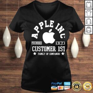 VLadies Apple Inc Customer 1st family of companies shirt