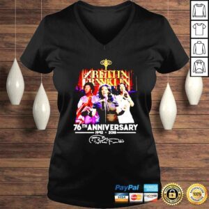 VLadies Aretha Franklin 76Th Anniversary 19422018 Signature shirt