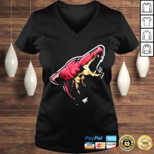 VLadies Arizona Coyotes Fanatics Branded Personalized Midnight Mascot Logo TShirt