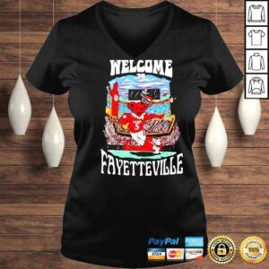 VLadies Arkansas Razorbacks Welcome To Fayetteville shirt