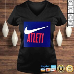 VLadies Atletico de Madrid Nike Swoosh Navy Shirt