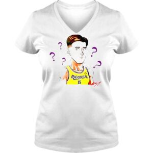 VLadies Austin Reaves Los Angeles Lakers cartoon signature 2022 T shirt