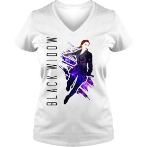 VLadies Avengers Endgame Black Widow Galaxy Painted Graphic shirt