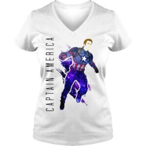 VLadies Avengers Endgame Captain America Galaxy Painted Graphic shirt