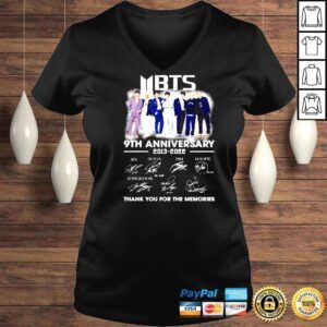 VLadies BTS Band 9th Anniversary 20132022 Signatures Thank You For The Memories Shirt