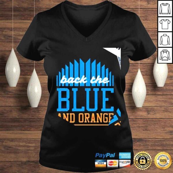 Back the Blue and Orange shirt - Image 2