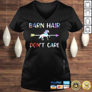 VLadies Barn hair dont care rancher horse riding horseman cowgirl shirt