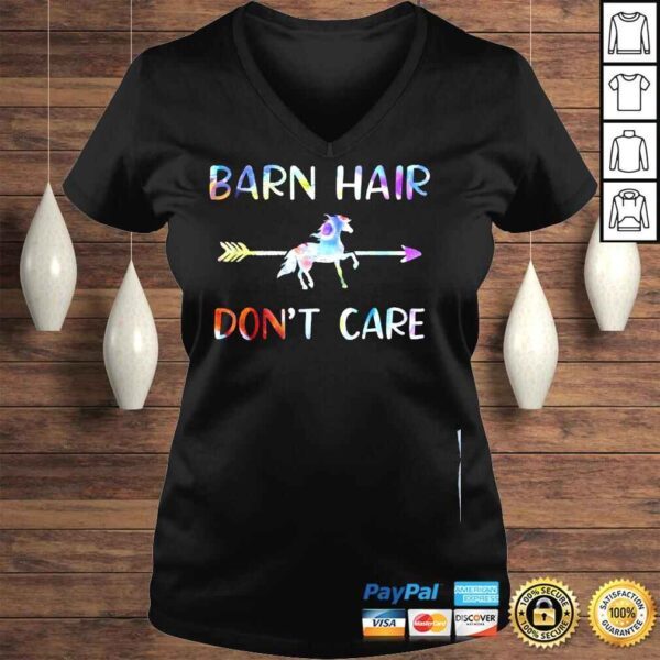 Barn hair dont care rancher horse riding horseman cowgirl shirt - Image 2