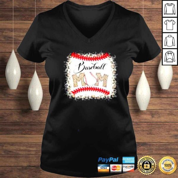 Baseball Mom Leopard Softball Mom Mother’s Day Shirt - Image 2