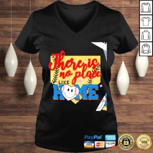 VLadies Baseball there is no place like home heart shirt