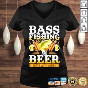 VLadies Bass fishing and beer shirt