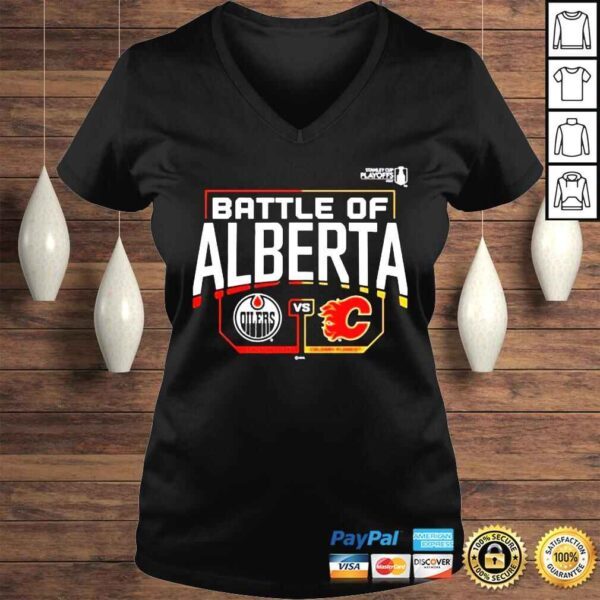 Battle Of Alberta Edmonton Oilers vs Calgary Flames Shirt - Image 2