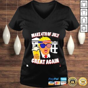 VLadies Beer Drinking Trump Make 4th of July Great Again Ultra Maga shirt