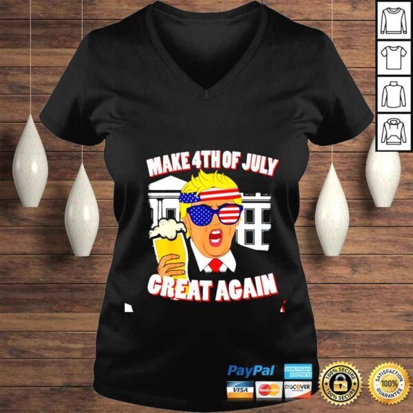 Beer Drinking Trump Make 4th of July Great Again Ultra Maga shirt - Image 2