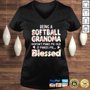 VLadies Being A Softball Grandma Doesnt Make Me Old Mothers Day Shirt