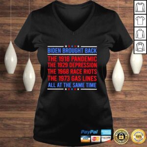 VLadies Biden Brought back the 1918 Pandemic all at the same time shirt