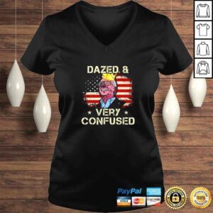 VLadies Biden Dazed And Very Confused Vintage USA Flag TShirt