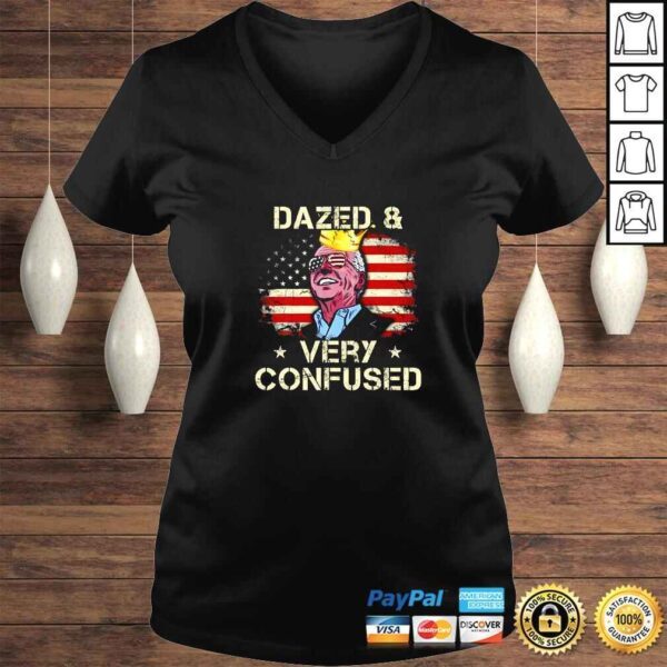 Biden Dazed And Very Confused Vintage USA Flag TShirt - Image 2