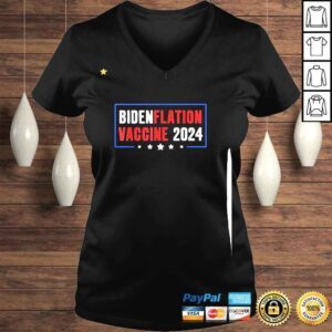 VLadies Bidenflation Vaccine 2024 Anti Joe Biden Voting Shirt