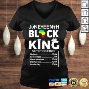 VLadies Black king juneteenth 1865 independence day black pride shirt