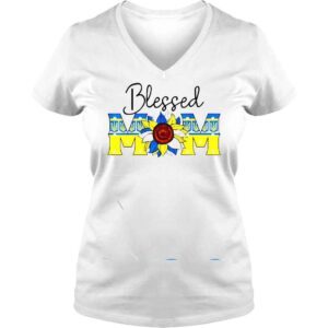 VLadies Blessed Mom Ukraine Stand With Ukraine Mothers Day Mothers Shirt