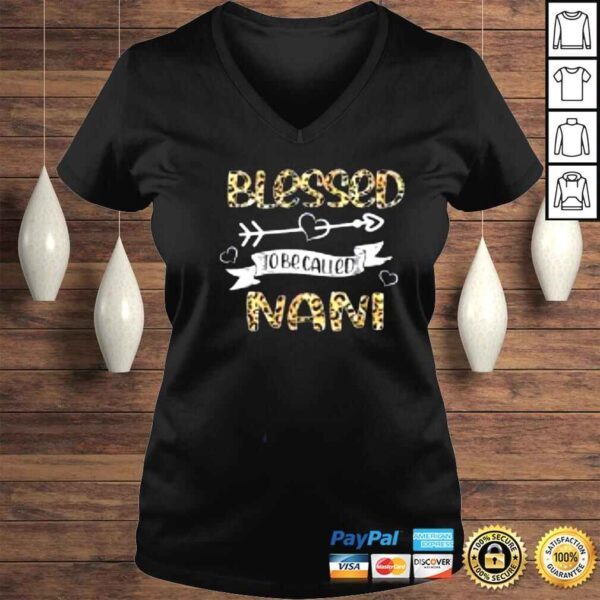 Blessed to be called Nani Floral Leopard Grandma Mothers Day Shirt - Image 2