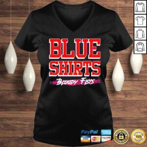 VLadies Blue Shirts Bloody Fists New York Hockey shirt