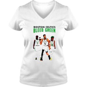 VLadies Boston Celtics Bleed Green sigantures shirt