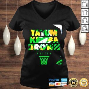 VLadies Boston Celtics Tatum Kemba Brown logo shirt