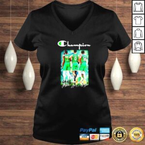 VLadies Boston Celtics champions Brown Tatum Smart signatures shirt