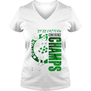 VLadies Boston celtics championship Boston celtics 2022 eastern conference champions locker room shirt