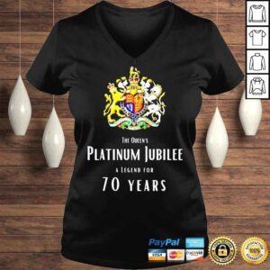 VLadies British Queen Monarchy The Queens Platinum Jubilee TShirt