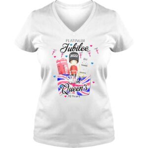 VLadies British Queen Platinum Jubilee 70 Years Platinum Jubilee 2022 Tshirt