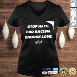 VLadies Buffalo Bills stop hate end racism choose love shirt