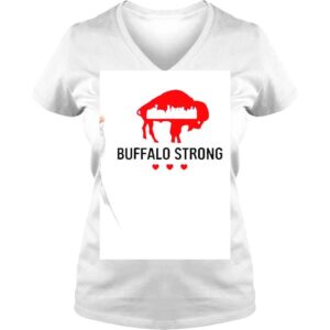 VLadies Buffalo Strong Pray For Buffalo Community Strength Shirt