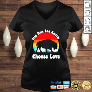 VLadies Buffalo stop hate end racism choose love vintage shirt