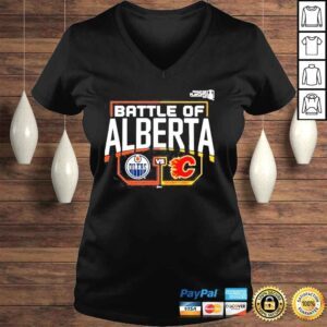 VLadies Calgary Flames Vs Edmonton Oilers Battle Of Alberta Shirt