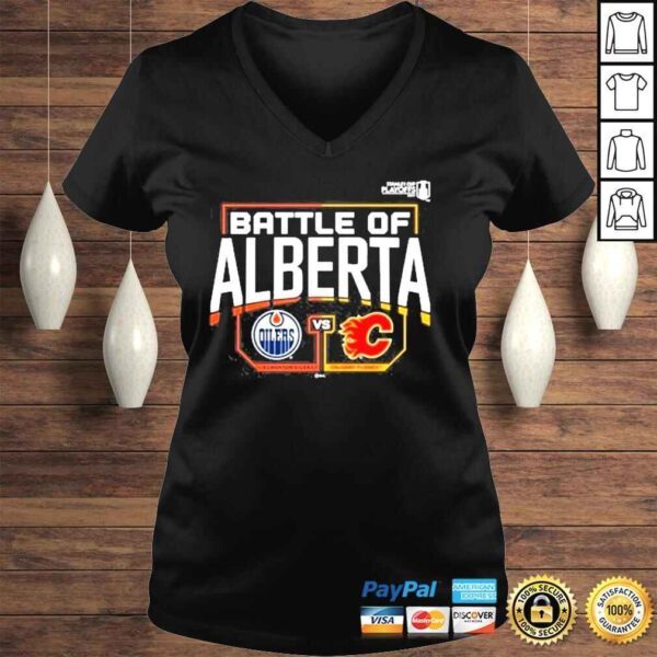 Calgary Flames Vs Edmonton Oilers Battle Of Alberta Shirt - Image 2