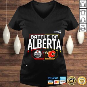 VLadies Calgary Flames vs Edmonton Oilers 2022 Stanley Cup Playoffs Battle of Alberta shirt