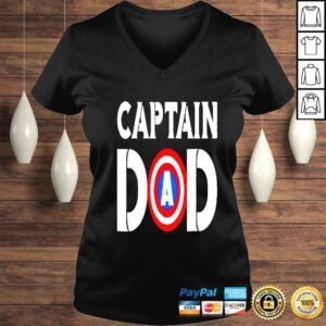 VLadies Captain Dad Superhero Men Fathers Day shirt