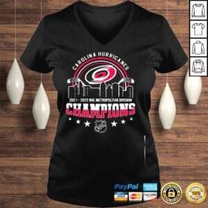 VLadies Carolina Hurricanes 20212022 NHL Metropolitan Division Champions shirt